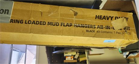 Heavy Duty Mud Flap Hangers All-In-One Kit. Contains one Pair Black