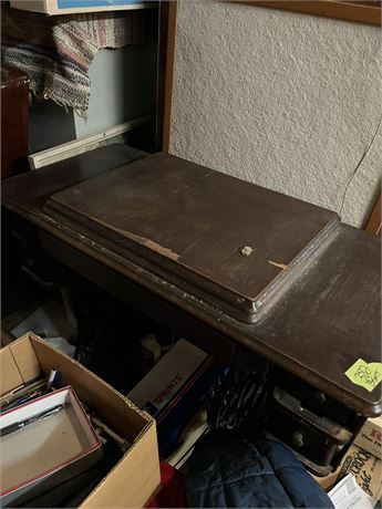 Vintage Sewing Machine Table