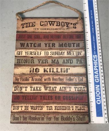 Cowboy's 10 Commandments