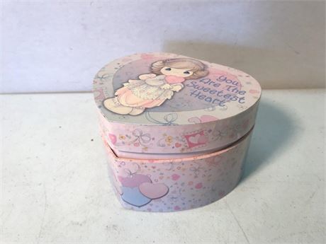 Precious Moments Heart Shaped Trinket/Musical Box
