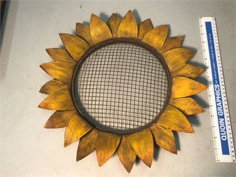 Metal Sunflower Wall Deco