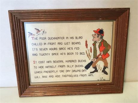 Duckhunter Cross Stitch Art