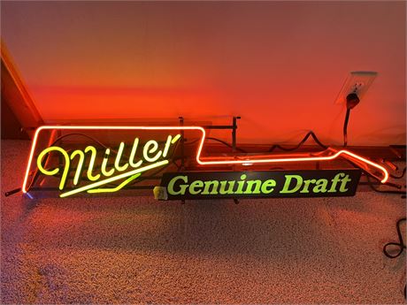 Neon Miller Beer Sign