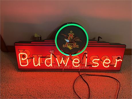 Neon Budweiser Beer Sign