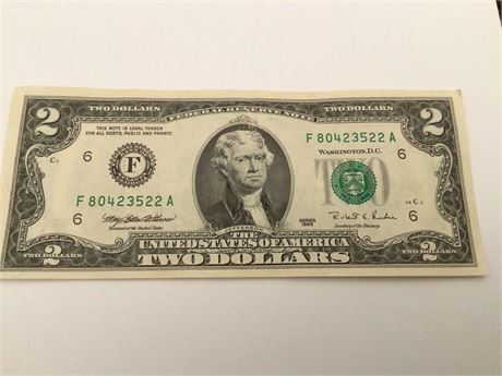 $2.00 Bill