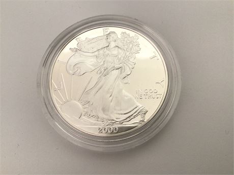 2000 Uncirculated Silver Eagle  99% Silver