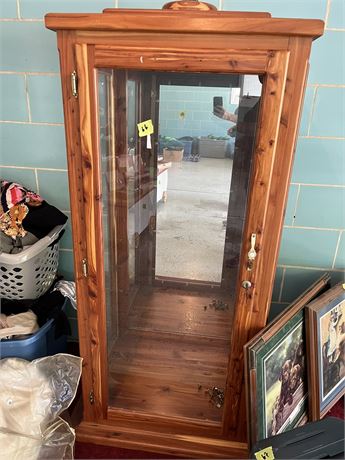 Wood and Mirrored Cabinet