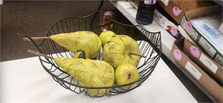 Decorative Fruit & Wire Basket