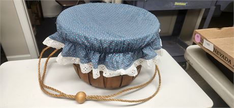 Wicker Basket With Cloth Cover