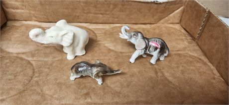Bone Chine Elephant Figurines