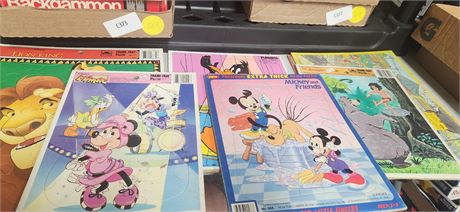 Lot of childrens puzzles