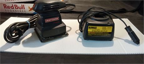 De Walt Vehicle Charger & Craftsman 1/4 Sheet Sander, NOT TESTED