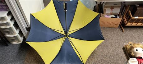 Yellow & Blue Striped Large Umbrella