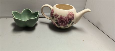 Tea Pot & small Decorative Bowl