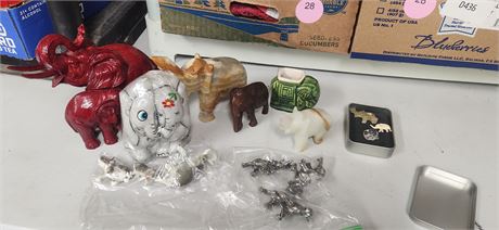 Lot Of Collectible Elephants