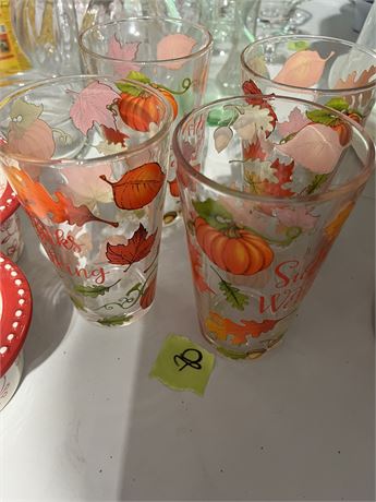 Fall Theme Glassware
