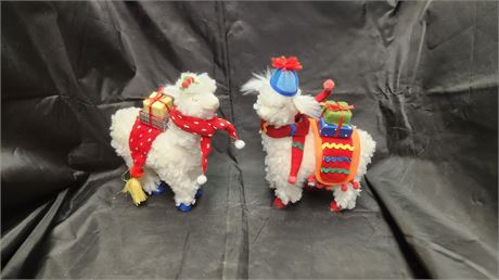 2 Llama Holiday Decorations