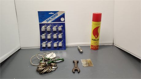 Diamond Padlocks & Lighter Fluid & Misc.