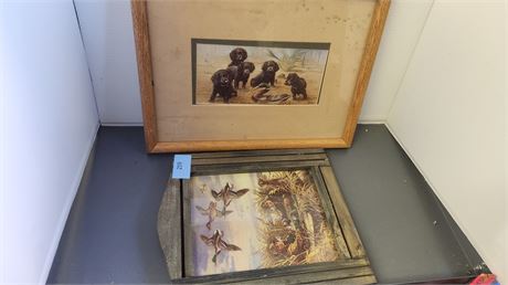 2 Wood Framed Artwork