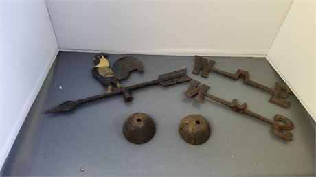 Vintage Cast Iron Weather Vane Toppers