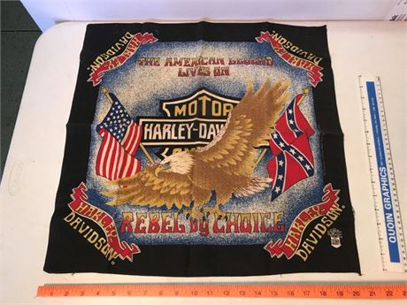 Harley Davidson Rebel by Choice Handkerchief