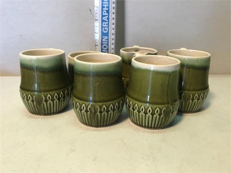 Vintage Japan Ceramic Coffee Cups with Creamer & Sugar Bowl