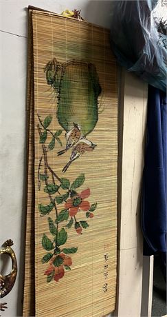 Vintage Hand Painted Bamboo Wall Hangings