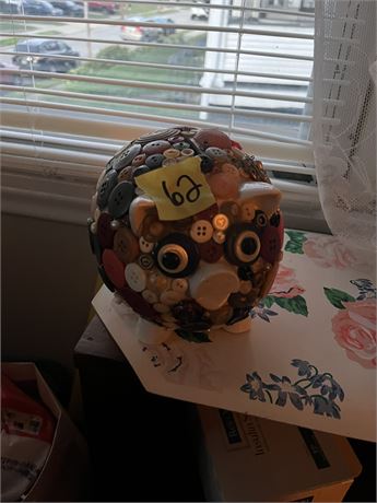 Hand Made Button Piggy Bank