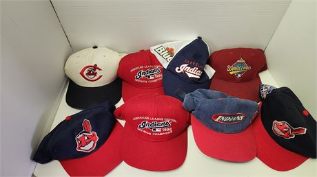 Various Cleveland Indians Hats