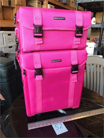 SHANY Makeup Artist Soft Rolling Trolley Cosmetic Case Makeup Travel Bag