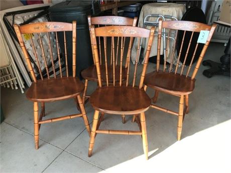 4 L.Hitchcock Hitchcocks Ville Conn. Chairs
