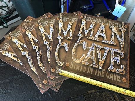 6 Metal Man Cave Signs (#2)