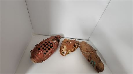 3 Baseball Gloves