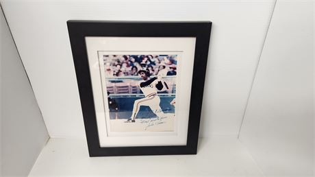 Cleveland Indian Framed Picture Possibly Signed. Not Authenticated