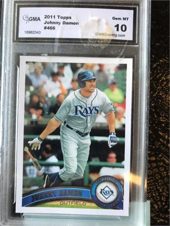 2011 Topps Johnny Damon #466 Graded GMA MT 10