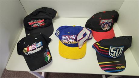 Various Nascar Racing Hats