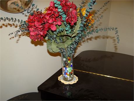 Vase with Vintage Marbles