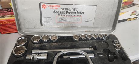 Champion Sockets & Wrench Partial Set. NOT COMPLETE & Misc. Items