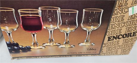 Libbey 8oz. Crystal Wine Glasses