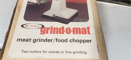 Rival Grind-O-Mat Meat Grinder/Food Chopper