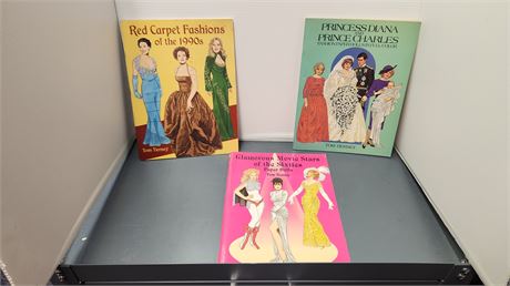 3 Vintage Paper Doll Books