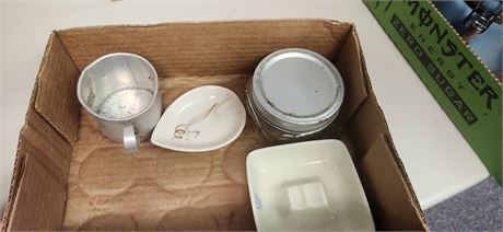 Ash trays and jar