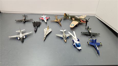 Lot Of Metal Airplanes