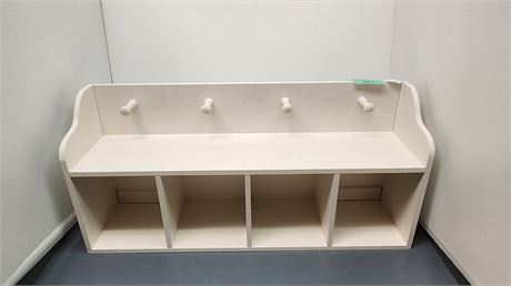Decorative White Wood Shelf