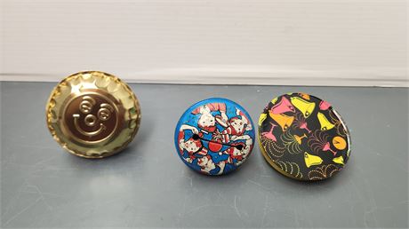 3 Tin Noise Makers
