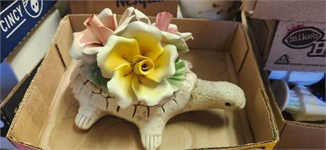 Vintage Ceramic Turtle Decoration