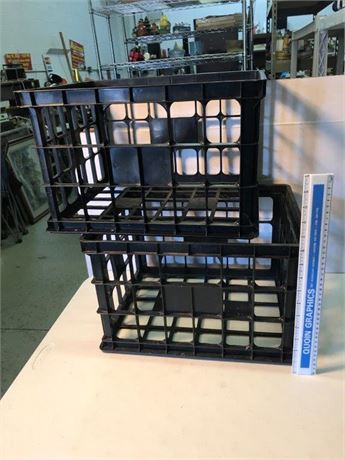 2 Plastic Milk Crates