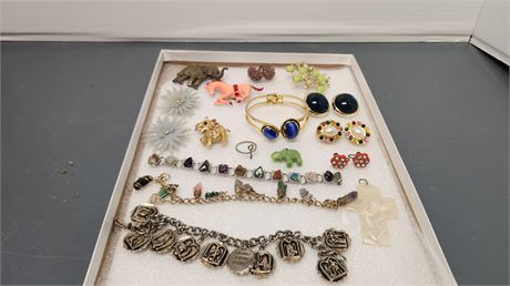 Tray Of Assorted Costume Jewelry