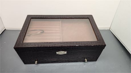 Prestige Faux Alligator Jewelry Box