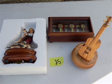Musical Figurine, Box, Guitar Decor